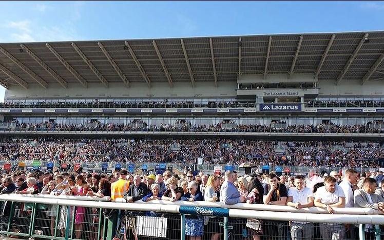 A Crowd watches on at the races