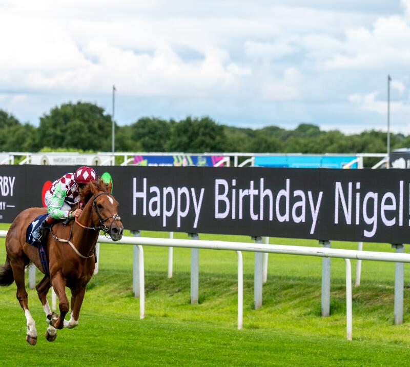 Horse running at Doncaster Racecourse 2025