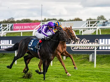 Hawk Mountain winning the William Hill Futurity Stakes