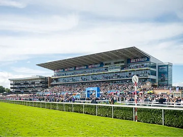 Grandstand at Doncaster Racecourse on Betfred St Leger Day