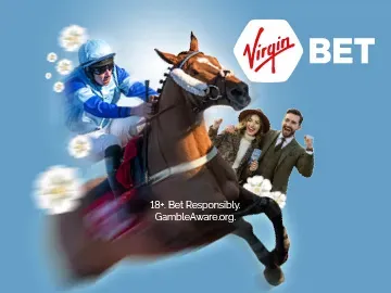 Great Yorkshire Chase artwork with a horse racing with punters in the background.