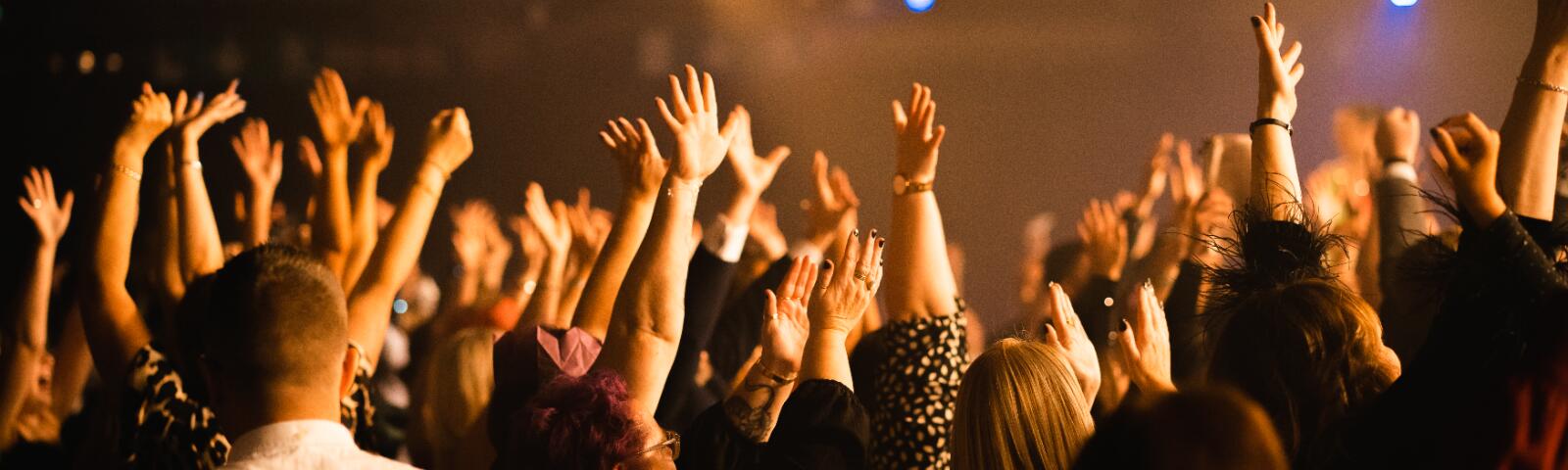 People dancing at Doncaster Racecourse 