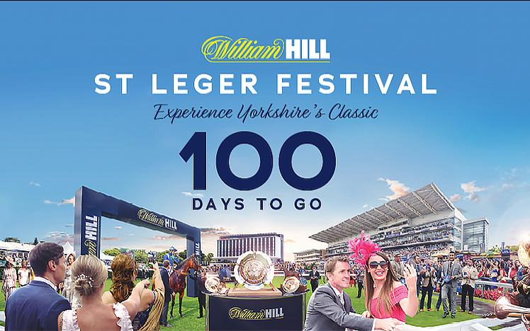 Advertising poster for the 100 days to go till St.Legers