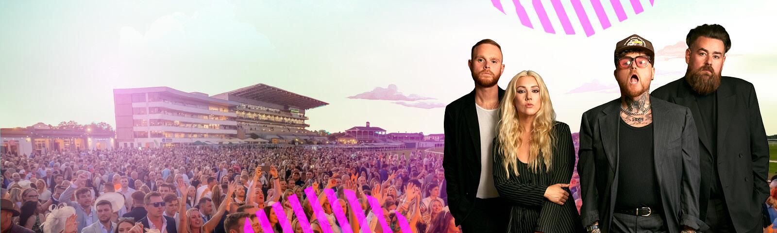 The Lottery Winners performing 20th June at the Meadowhall Summer Saturday Series at Doncaster Racecourse.