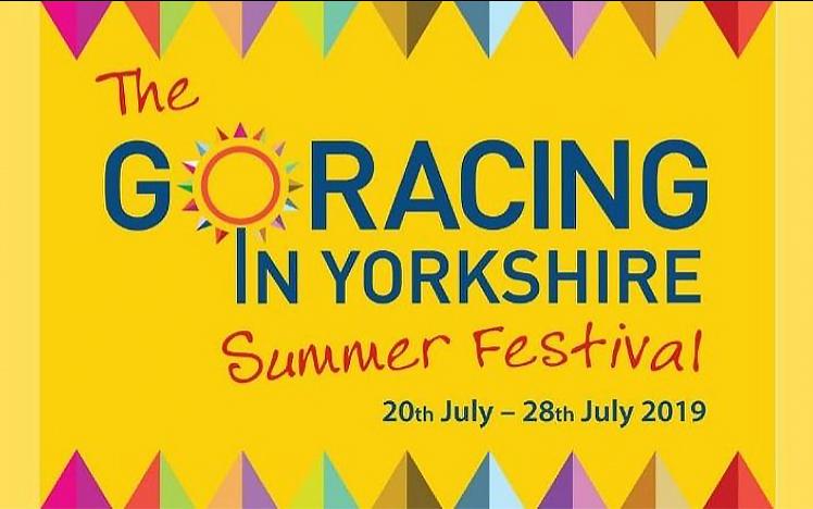 Advertising poster for Go Racing in Yorkshire.