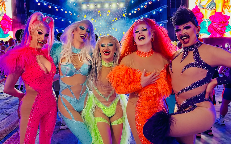 Drag queens at Doncaster Racecourse