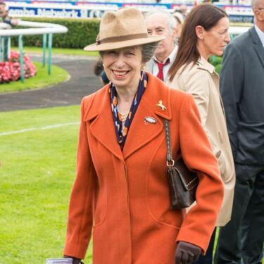 Princess Anne attending Betfred St Leger Day 2026