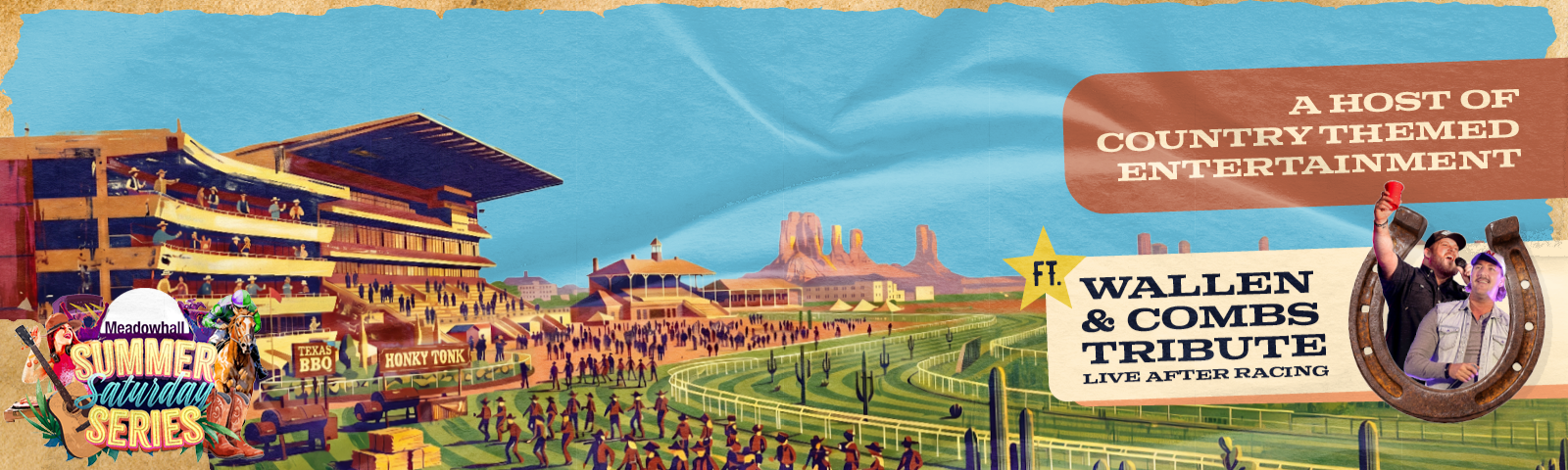 Wallen & Combs live tribute after racing at Doncaster Racecourse in August