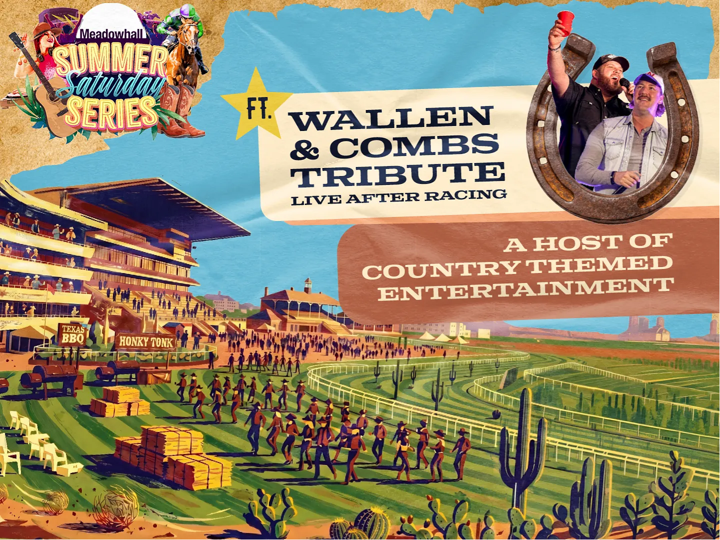 Doncaster Racecourse live Wallen & Combs tribute 15th August